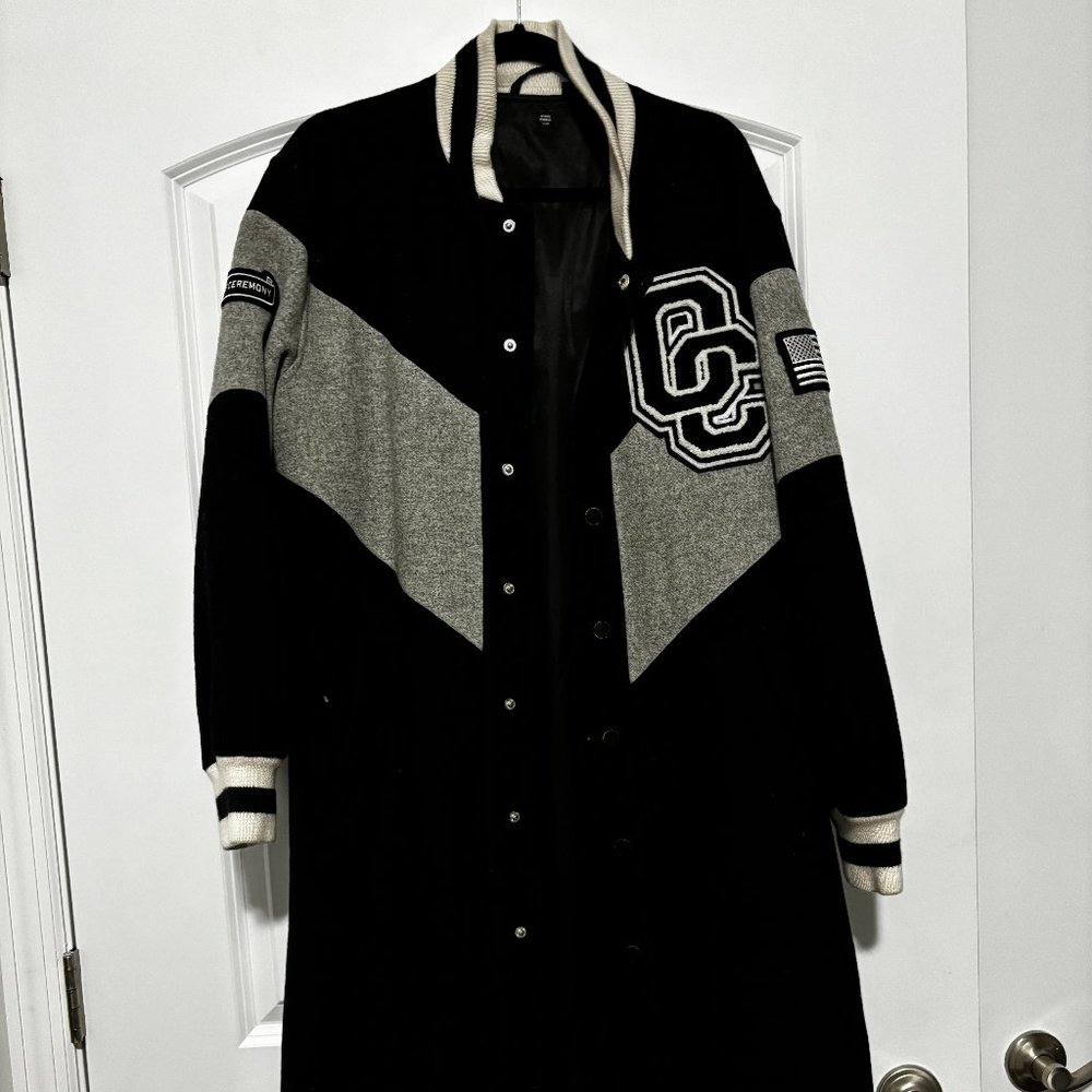 Opening Ceremony OC patch bonded oversized coat